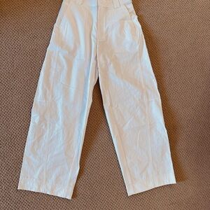 Zara wide leg white pants